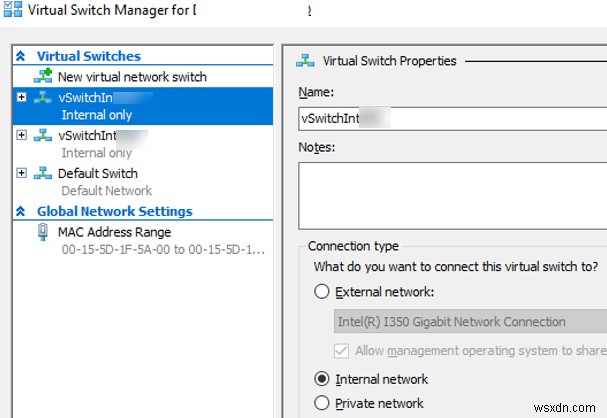 Hyper-V:การเปิดใช้งานการกำหนดเส้นทางระหว่างเครือข่ายภายใน (ซับเน็ต) 