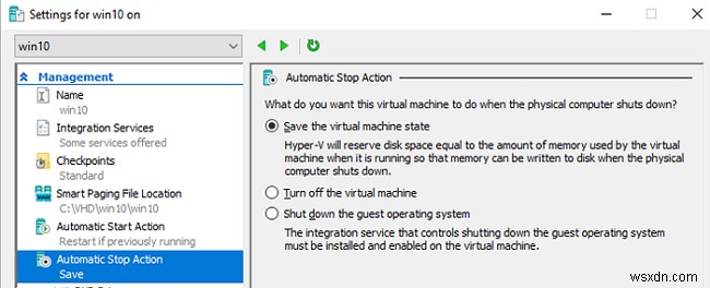 Hyper-V:การกำหนดค่าการเริ่มต้นอัตโนมัติและลำดับการบูตของ VMs 