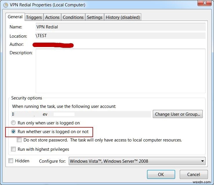 การโทรซ้ำอัตโนมัติสำหรับการเชื่อมต่อ VPN ใน Windows 8/10/2012 