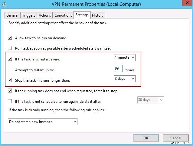 การโทรซ้ำอัตโนมัติสำหรับการเชื่อมต่อ VPN ใน Windows 8/10/2012 