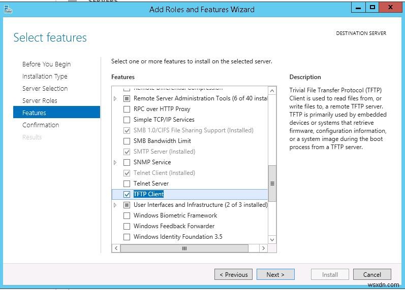 วิธีการติดตั้งเซิร์ฟเวอร์ TFTP บน Windows Server 2012 R2 