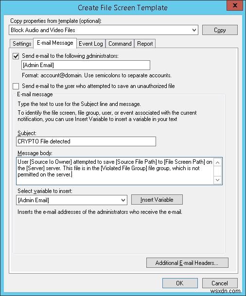 การใช้ FSRM บน Windows File Server เพื่อป้องกัน Ransomware 