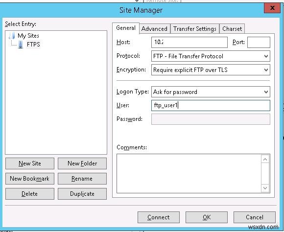 FTP ผ่าน SSL (FTPS) บน Windows Server 2012 R2 