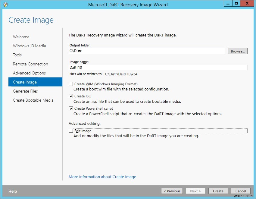 วิธีสร้างอิมเมจการกู้คืน DaRT 10 