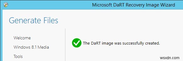 วิธีสร้างอิมเมจการกู้คืน DaRT 10 