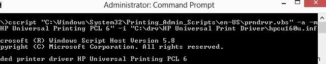 การจัดการเครื่องพิมพ์จากพรอมต์คำสั่งใน Windows 10 / 8.1 