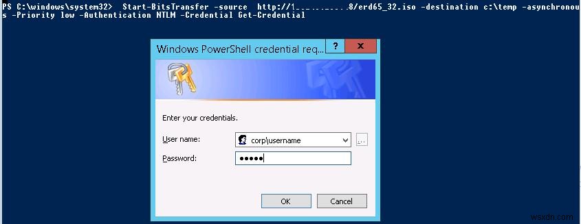 การคัดลอกไฟล์ขนาดใหญ่บนเครือข่ายที่ไม่น่าเชื่อถือโดยใช้ BITS และ PowerShell 