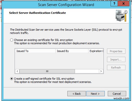 การกำหนดค่าเซิร์ฟเวอร์สแกนแบบกระจายบน Windows Server 2012 R2 