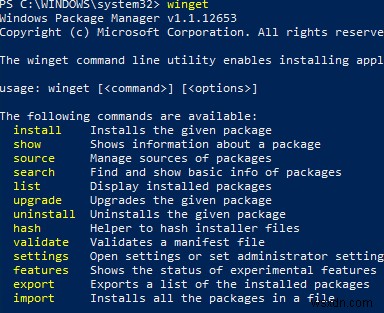 การใช้ WinGet Package Manager บน Windows 10 และ 11 