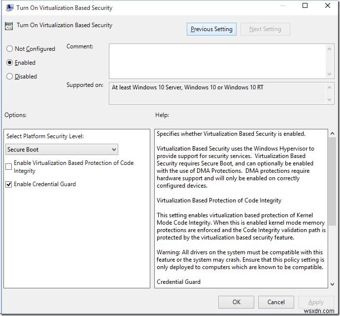 Virtual Secure Mode (VSM) ใน Windows 10 Enterprise 