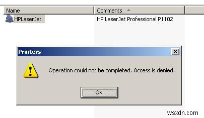 ไม่สามารถเชื่อมต่อเครื่องพิมพ์ที่ใช้ร่วมกันของ Windows 10 กับ Windows XP 