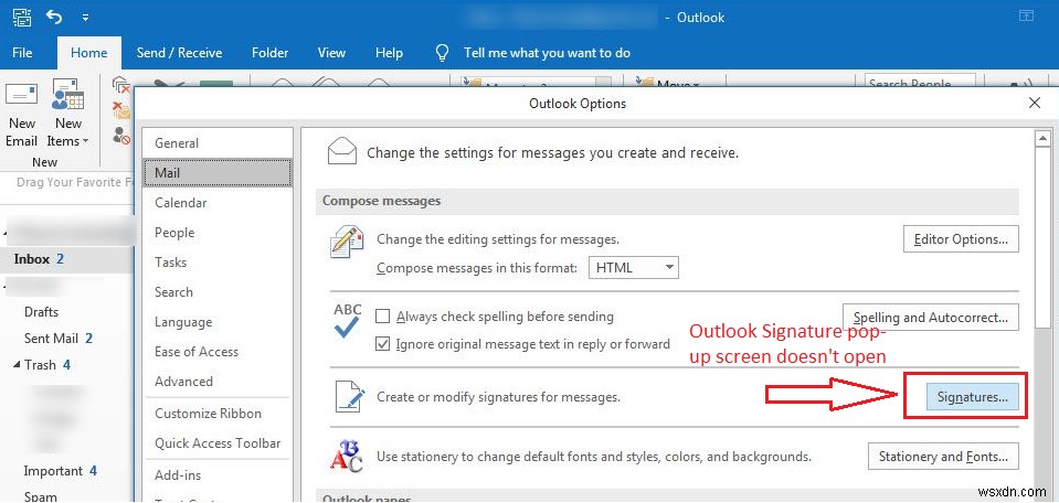 แก้ไข:ปุ่ม  ลายเซ็น  ไม่ทำงานใน Outlook 2013/2016 