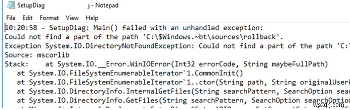 การใช้ SetupDiag.exe เพื่อวินิจฉัยข้อผิดพลาดในการอัพเกรด Windows 10 