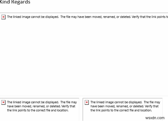 Outlook ไม่แสดงรูปภาพในอีเมล 