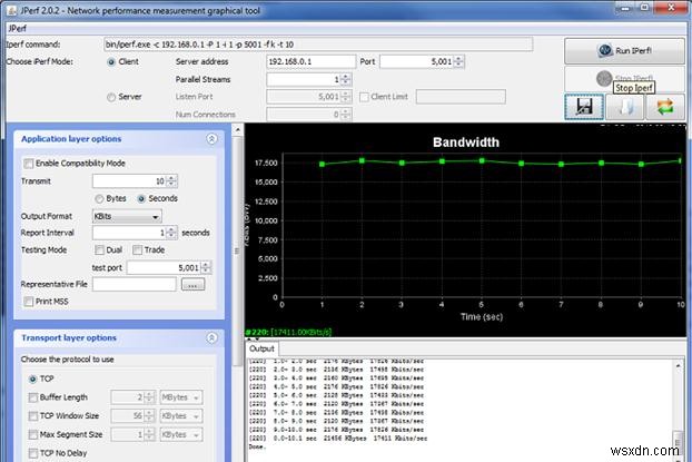 การใช้ iPerf เพื่อทดสอบความเร็วเครือข่ายและแบนด์วิดท์ (ทรูพุต) 