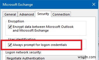 Outlook คอยถามข้อมูลประจำตัว (ชื่อผู้ใช้และรหัสผ่าน) 