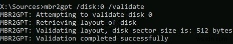 MBR2GPT:การแปลง MBR เป็น GPT Disk ใน Windows 10 