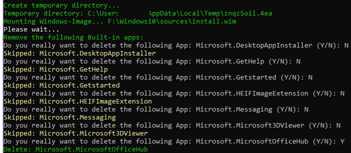 จะลบแอพ คุณลักษณะ &รุ่นในตัวออกจาก Windows 10 Install Image (ไฟล์ WIM) ได้อย่างไร 
