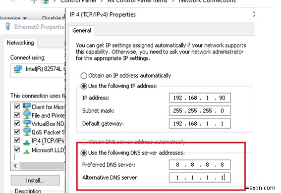 การเปิดใช้งาน DNS ผ่าน HTTPS (DoH) บน Windows 10 