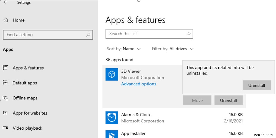 จะถอนการติดตั้งแอพ UWP (APPX) ในตัวบน Windows 10 ได้อย่างไร 