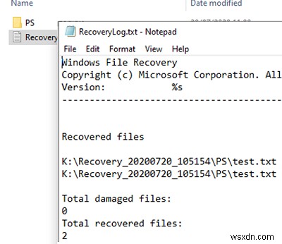 การใช้ Windows File Recovery Tool (WINFR) บน Windows 10 