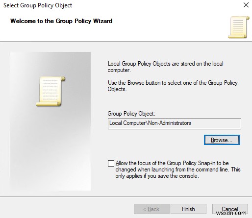 ใช้ Local Group Policy กับผู้ที่ไม่ใช่ผู้ดูแลระบบหรือผู้ใช้รายเดียวที่มี MLGPO 