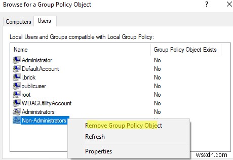 ใช้ Local Group Policy กับผู้ที่ไม่ใช่ผู้ดูแลระบบหรือผู้ใช้รายเดียวที่มี MLGPO 