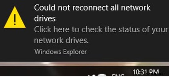 ไม่สามารถเชื่อมต่อไดรฟ์เครือข่ายที่แมปใหม่ทั้งหมดบน Windows 10 