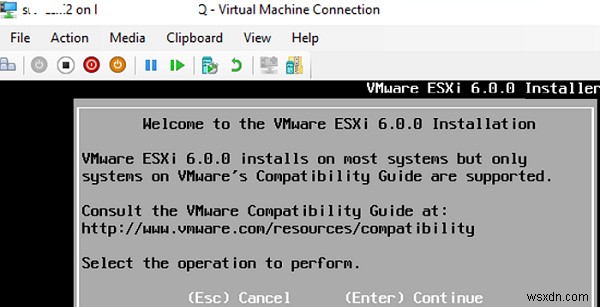 จะติดตั้ง VMWare ESXi ใน Hyper-V Virtual Machine ได้อย่างไร 