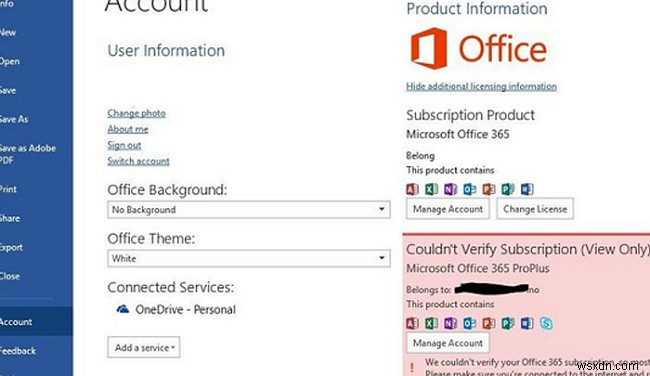 ไม่สามารถยืนยันการสมัครใช้งาน Office 365 (Microsoft 365) 