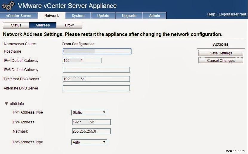 วิธีเพิ่ม NIC ตัวที่สองไปยัง vCenter Server Appliance (VCSA) 