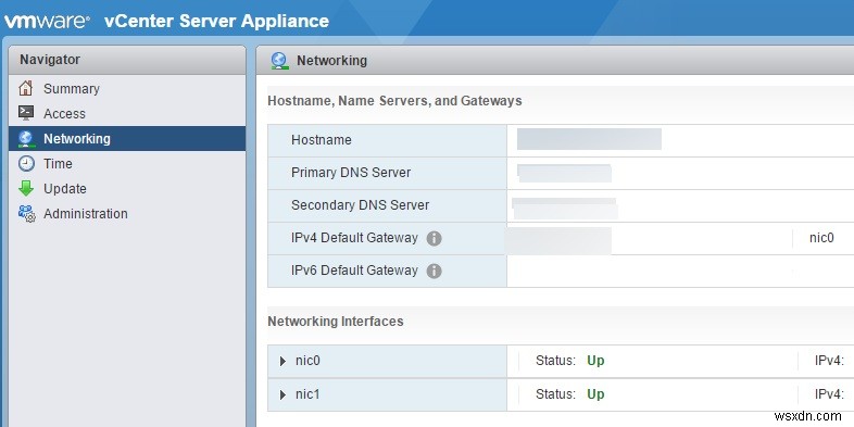วิธีเพิ่ม NIC ตัวที่สองไปยัง vCenter Server Appliance (VCSA) 