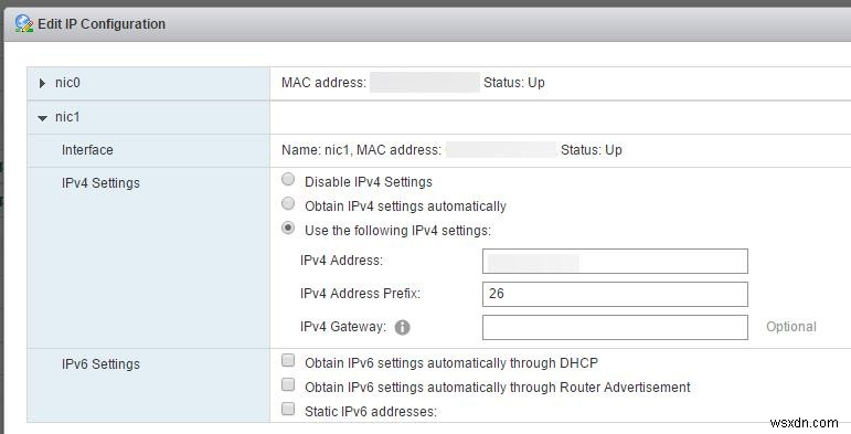 วิธีเพิ่ม NIC ตัวที่สองไปยัง vCenter Server Appliance (VCSA) 