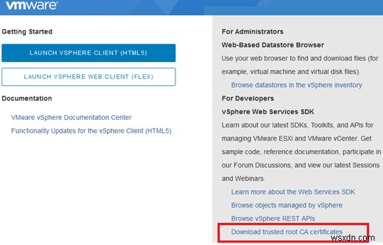 VMWare vSphere:ไม่สามารถอัปโหลดไฟล์ไปยัง Datastore 