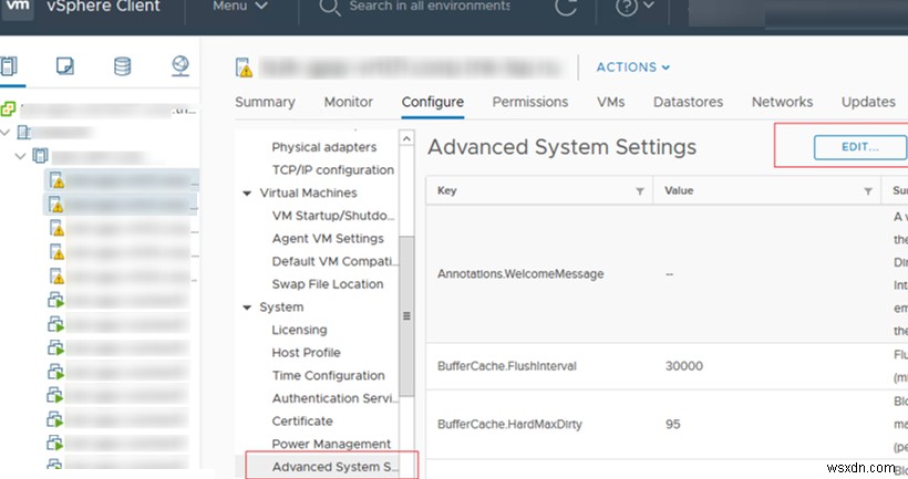 บันทึกระบบบนโฮสต์ ESXi ถูกเก็บไว้ในที่เก็บข้อมูลที่ไม่ถาวร 