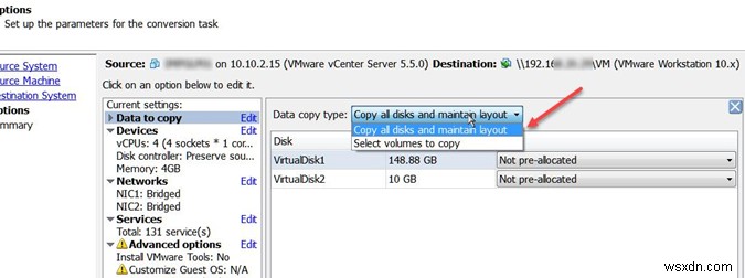 ลดขนาดดิสก์เสมือน VMDK บน VMWare ESXi 