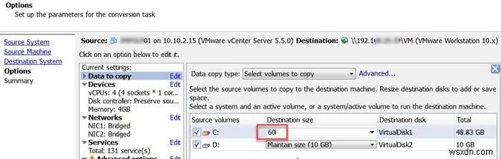 ลดขนาดดิสก์เสมือน VMDK บน VMWare ESXi 