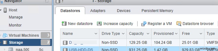 การเข้าถึง USB Flash Drive จาก VMWare ESXi 