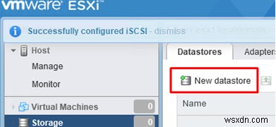 การกำหนดค่า iSCSI Datastore (LUN) บน VMware ESXi 