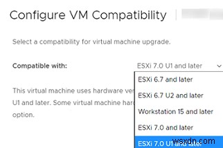จะอัพเกรดเวอร์ชั่นฮาร์ดแวร์ VM ใน VMware ESXi ได้อย่างไร? 