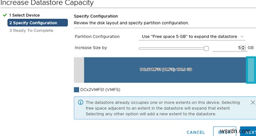 การเพิ่มความจุ VMFS Datastore บน VMware ESXi (vSphere) 