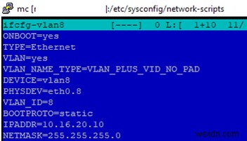 การเพิ่มอินเทอร์เฟซ VLAN ใน CentOS/Fedora/RHEL 