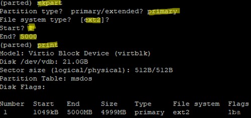 Parted:สร้างและจัดการดิสก์พาร์ติชั่นบน Linux 