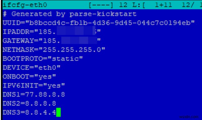 การกำหนดการตั้งค่าเครือข่ายบน RHEL/CentOS 