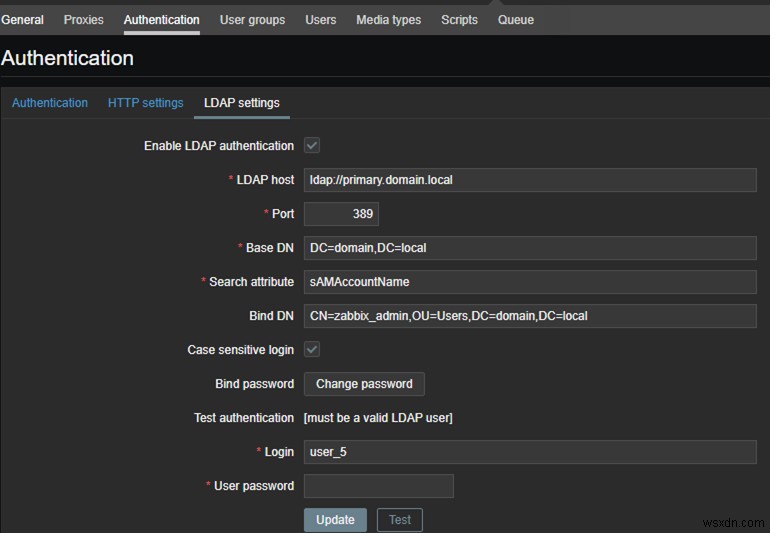 Zabbix:การรับรองความถูกต้องด้วยการลงชื่อเพียงครั้งเดียว (SSO) ใน Active Directory 