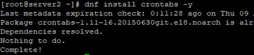 การกำหนดค่างาน Cron ด้วย Crontab บน CentOS/RHEL Linux 