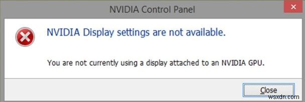 คุณไม่ได้ใช้จอแสดงผลที่แนบมากับ NVIDIA GPU [แก้ไข] 