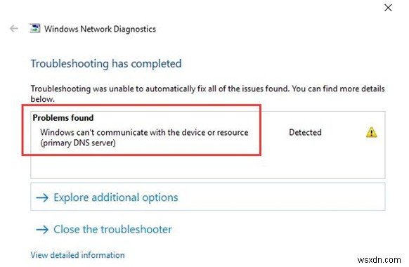แก้ไข:Windows ไม่สามารถสื่อสารกับอุปกรณ์หรือทรัพยากร 