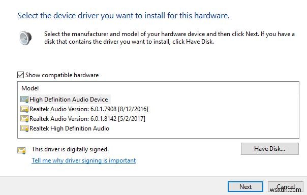 แก้ไข:ไดรเวอร์ IDT High Definition Audio Codec ไม่ทำงาน Windows 10, 8, 7 